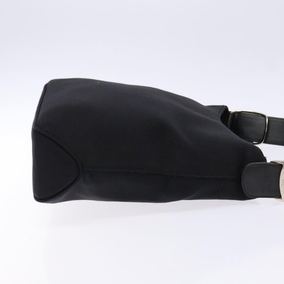 Salvatore Ferragamo Vala Shoulder Bag Canvas Black Silver Auth - Picture 4 of 16